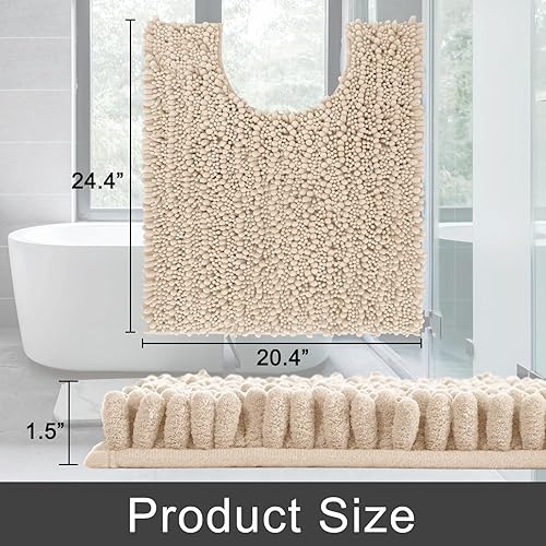 Miniatura 767 de Yimobra - Tapete de baño largo de felpilla, grande de 55.1 x 24 pulgadas, microfibra gruesa, absorbente, extrasuave, antideslizante, peludo, lavable