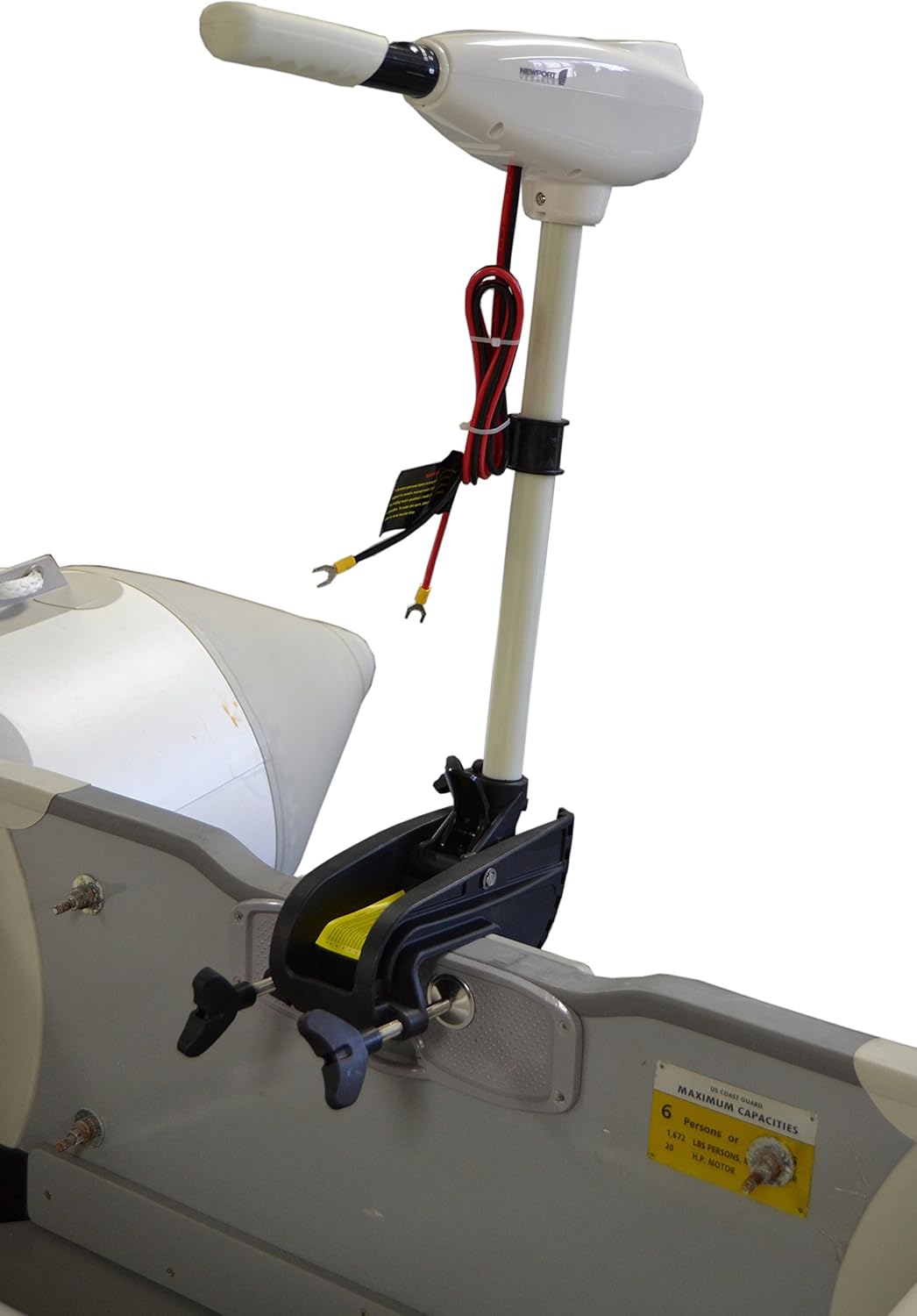 "Newport Vessels L-Series 62lb Thrust Transom Mounted Saltwater Electric Trolling Motor w/ LED Battery Indicator (40"" Shaft)" (23M1000097): Sports & Outdoors