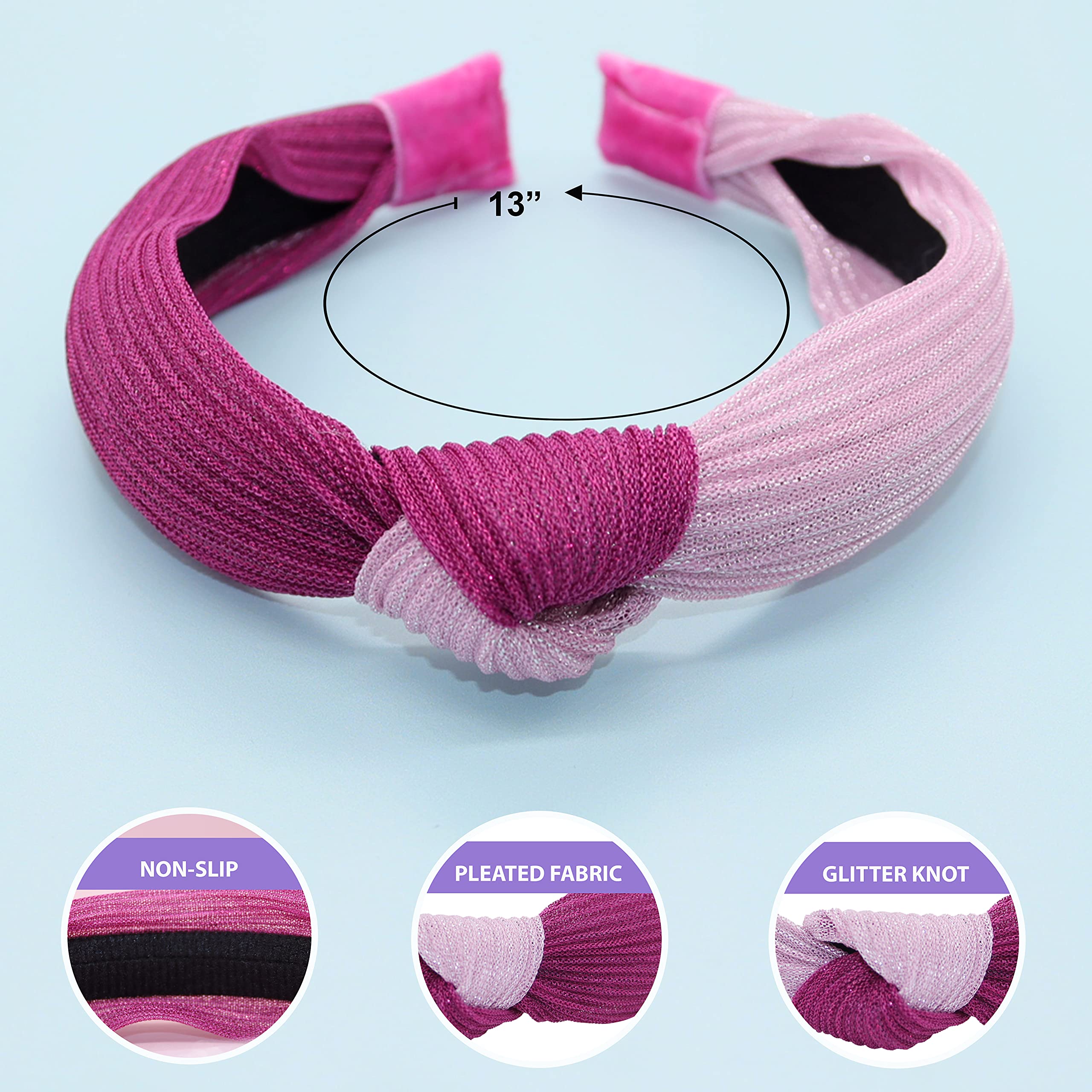 Amazon.com : FROG SAC 3 Top Knot Headbands for Girls, Cute 