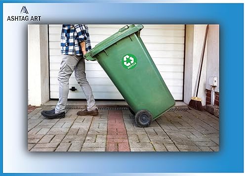 Miniatura 9 de Organiza la basura y el contenedor de reciclaje utilizando nuestras calcomanías duraderas de reciclaje. Cada uno mide un radio de 5 x 5 pulgadas