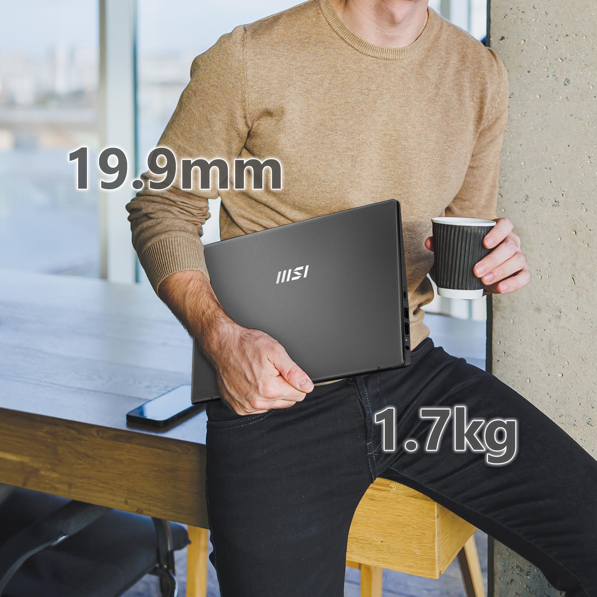 MSI Modern 15 F1MG-075IT, Notebook 15.6" FHD 60Hz, Intel Core i3-1315U, Intel Graphics, 512GB SSD PCIe4, RAM 8GB DDR4 8GB 3200MHz, WiFi 6E, Win 11 Home Layout e Garanzia ITA, Grigio