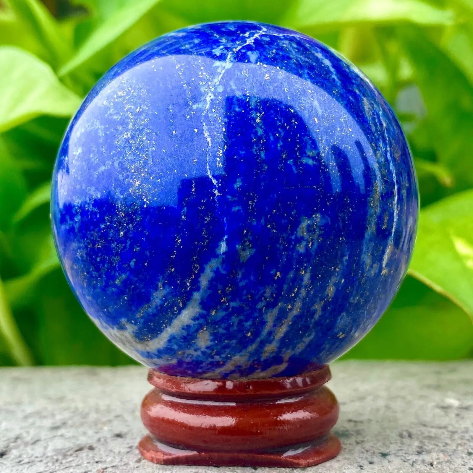 AUOQKQUT Crystal Lapis Lazuli Ball Blue Gemstone Ornaments (Size : 1100-1200g)