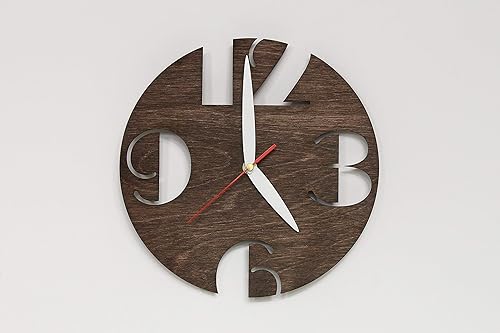 Miniatura 8 de Rustic Wall Clock - Wooden Wall Clock - Brown Wall Clock - Modern Wall Clock - Scandinavian Style Clock - Thin Wood Clock - Boho Wall Clock