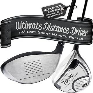 Polara Golf Ultimate Straight Driver - Adjustable Anti-Slice Driver for Men & Women, Beta Titanium Face, 475cc High MOI Clubhead, Golf Club for Right-Handed Golfers, 46" Long MRH