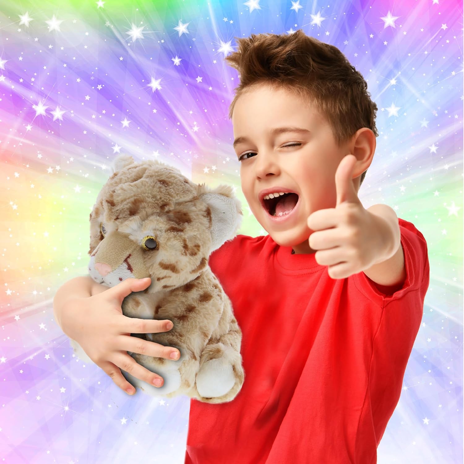 DolliBu Plush Cheetah Stuffed Animal - Soft Huggable Squat Cheetah, Adorable Playtime Zoo Plush Toy, Cute Safari Wildlife Cuddle Gift for Kids & Adults - 8.5 Inch