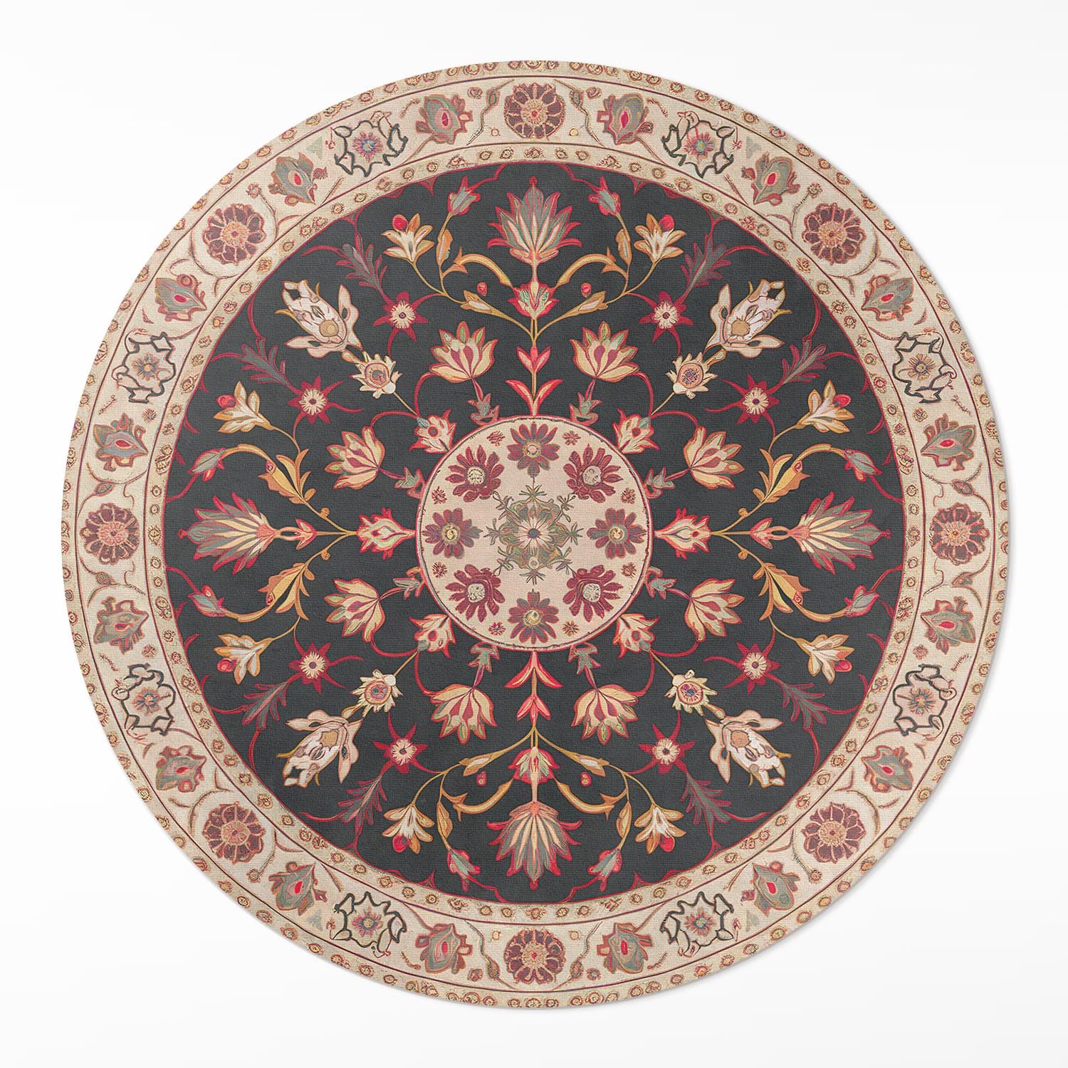 Tapis vinyle ø60 cm résistant à la rayure et entretien facile pour protéger le sol