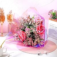 Vista 7 de Outus Película de celofán iridiscente de celofán arcoíris, decoración de manualidades para cestas de regalo, suministros de mariposas de hadas