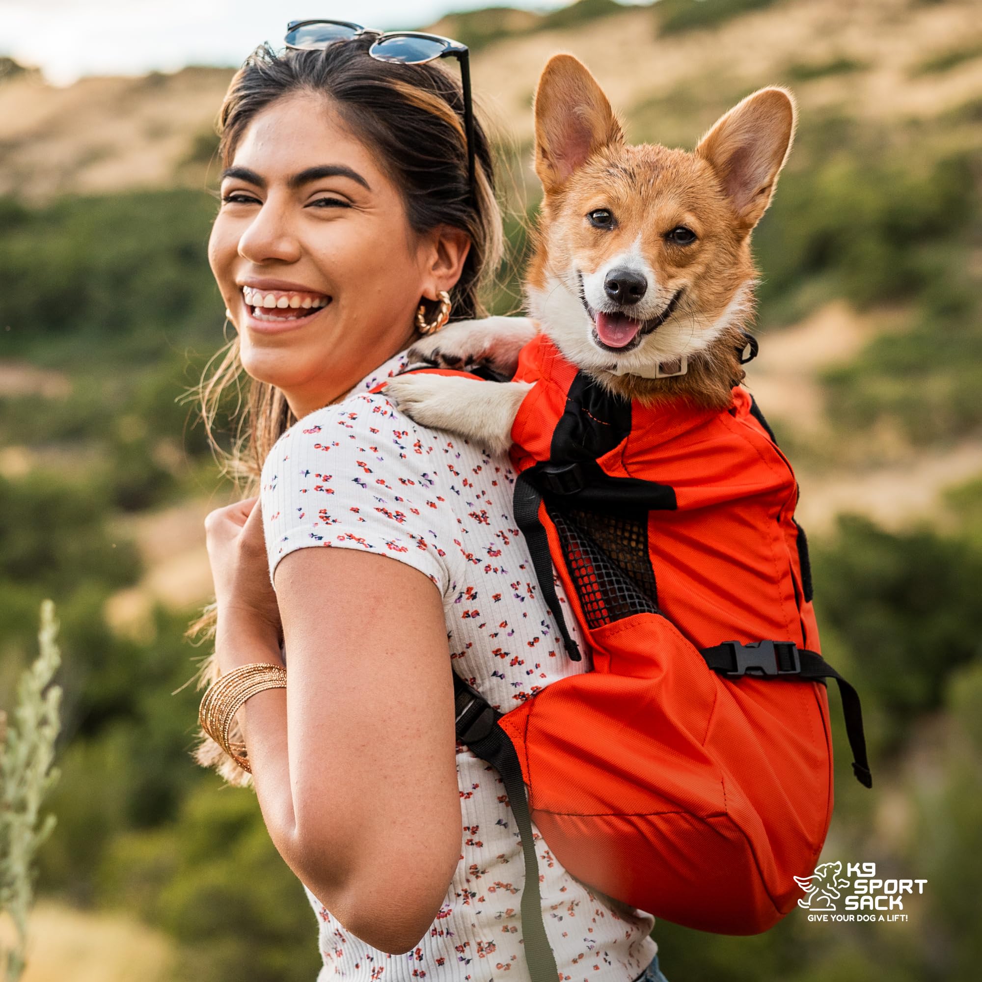 K9 Sport Sack Trainer | Mochila para Transportar Perros y Mascotas pequeños y medianos | Portamascota orientada hacia Delante | Aprobada por Veterinarios (L, Verdery)
