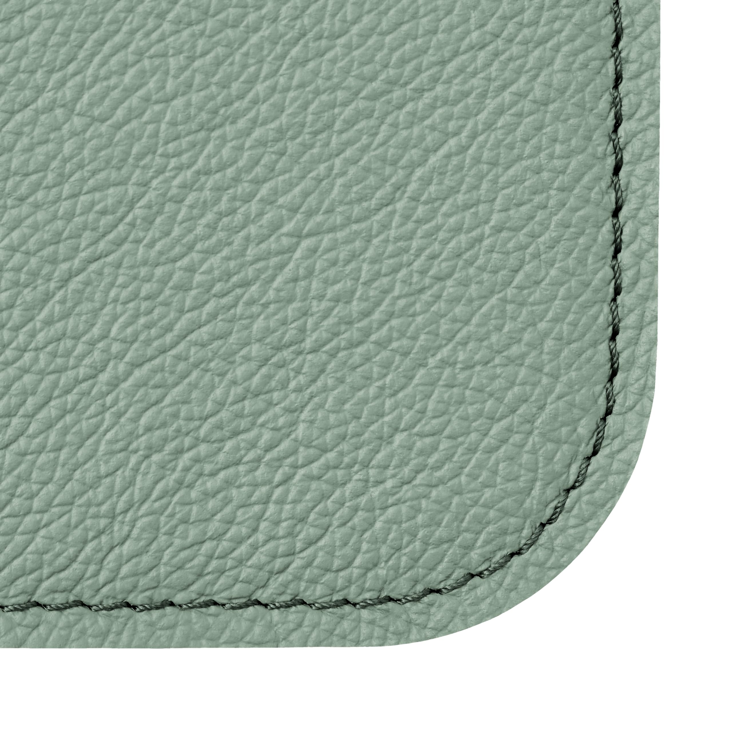 Eglooh - Oceano - Schreibtischunterlage echtem Leder Salbei Grün cm 50x35 - Handwerkliche Nähte und abgerundeten Kanten - Made in Italy