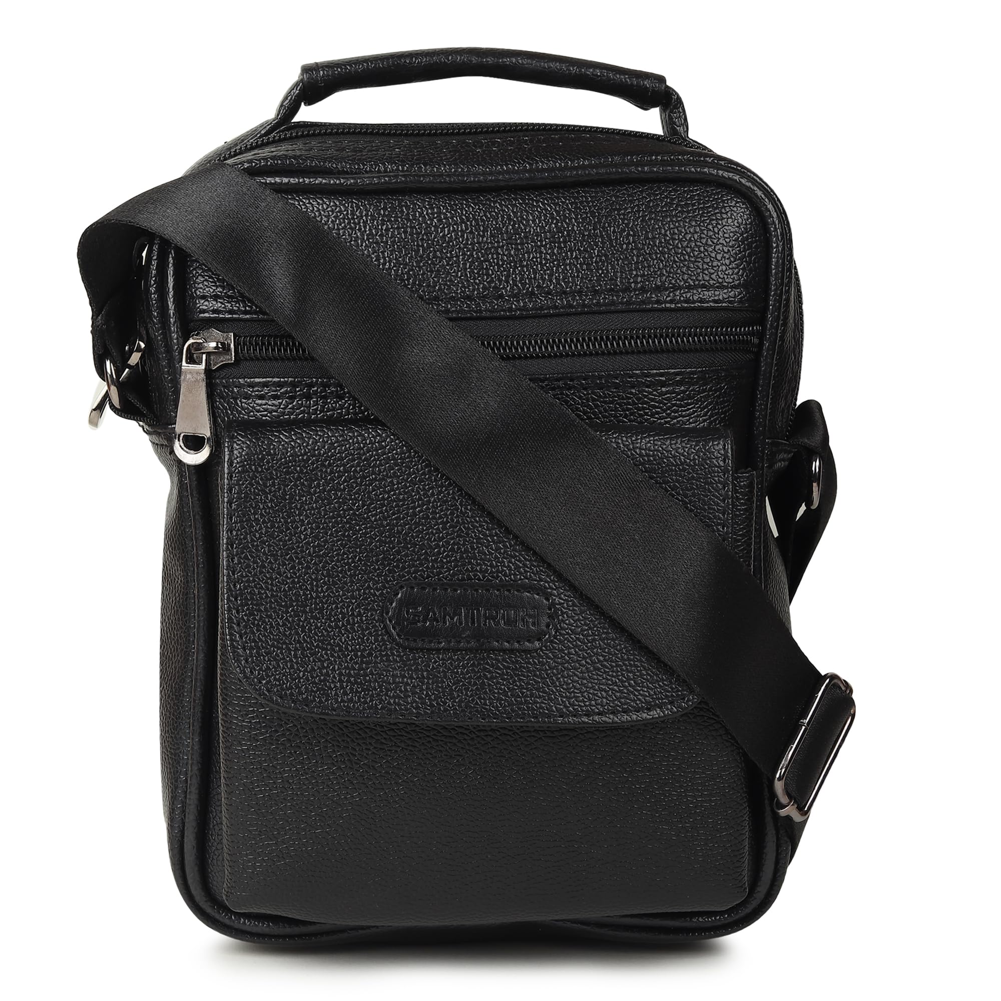Vegan Leather Small Sling Bag for Men | Chest Slinger bag | Crossbody Bag| Side Bag Men | Mini Leather Slings | Corporate Gift Item | Passport Sling.-image-40