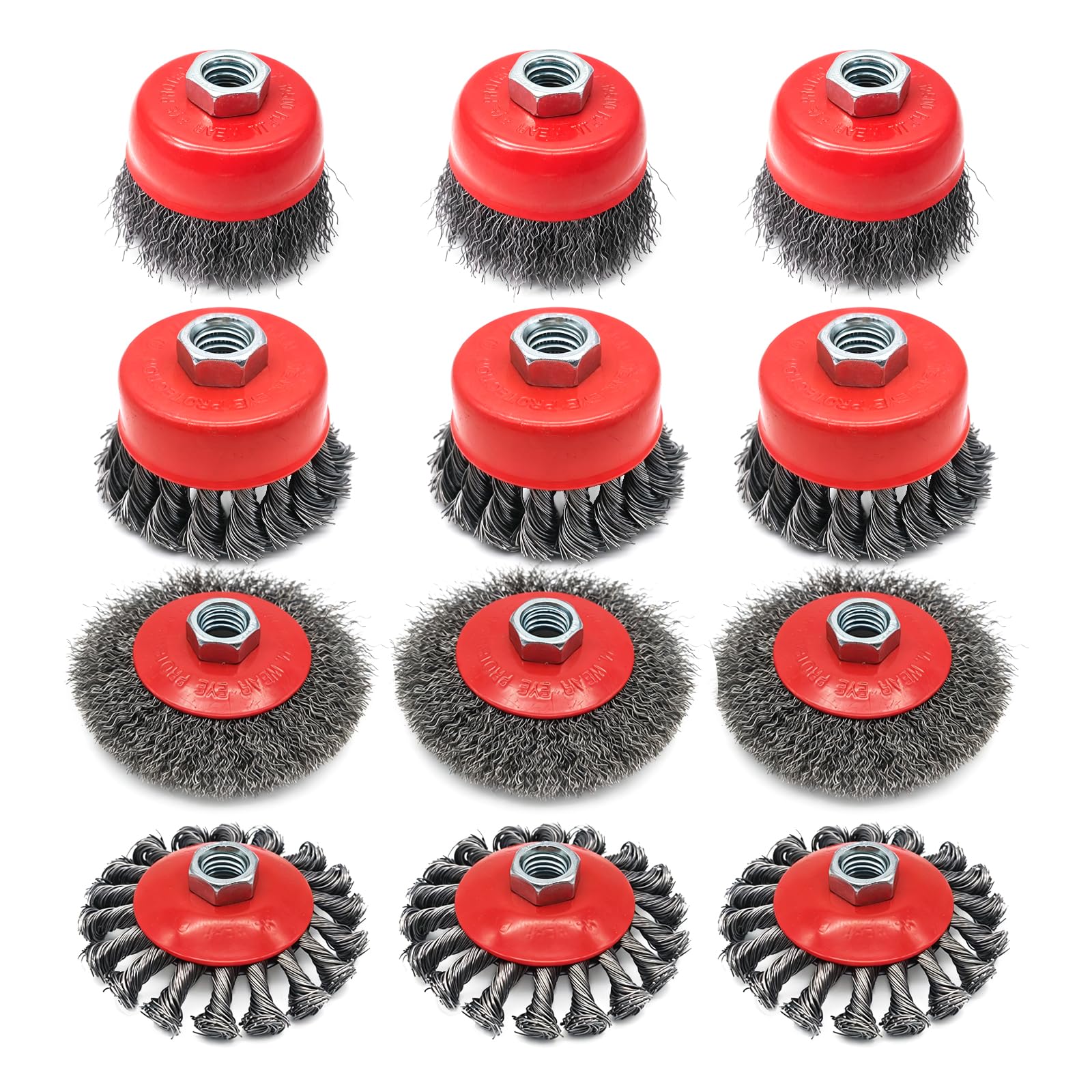 Wire Wheels for Angle Grinder - 12 Pack -1