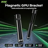 Vista 3 de acer Soporte de GPU, soporte de hundimiento de GPU, soporte de tarjeta gráfica GPU con imán y base antideslizante, soporte para tarjeta de video