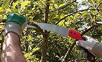 Vista 3 de Sierra de poda manual de 11 pulgadas con carcasa de hoja de sierra para recortar ramas de árboles de madera para acampar