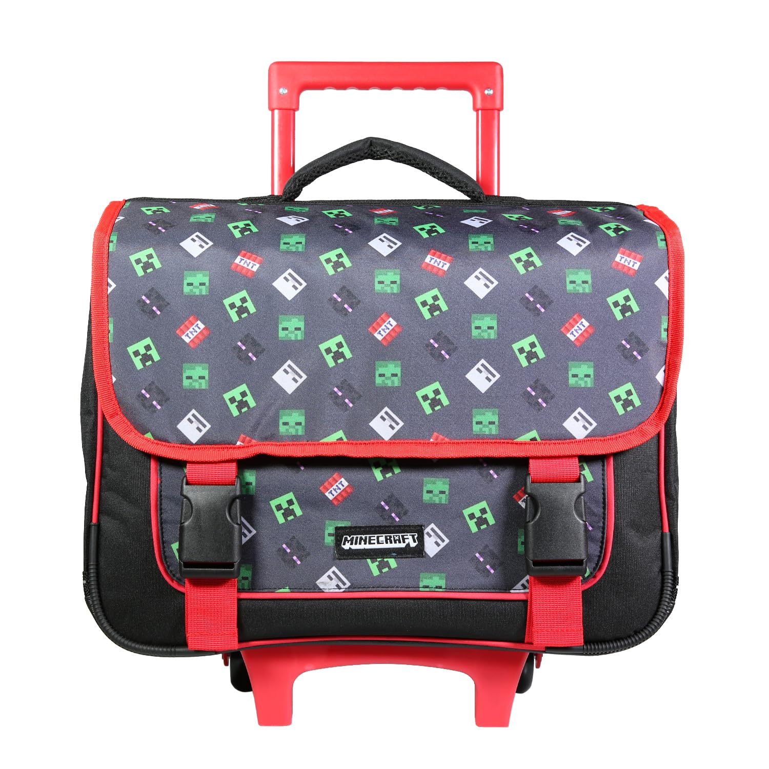 Bagtrotter Cartable à roulettes 38 cm Minecraft Noir