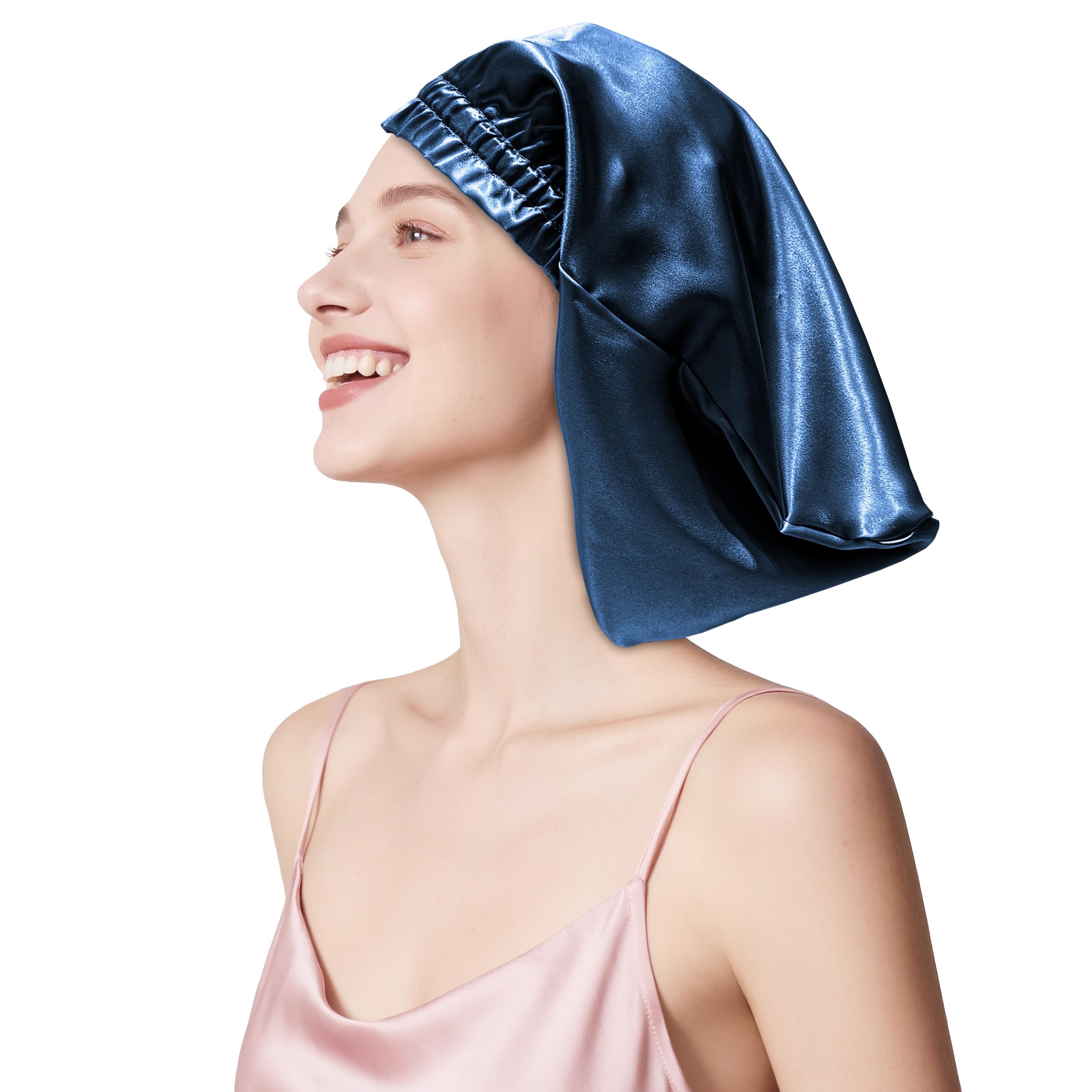 townssilk Silk Bonnet for Sleeping 100% 22 Momme Mulberry Silk for Women Luxurious, Breathable