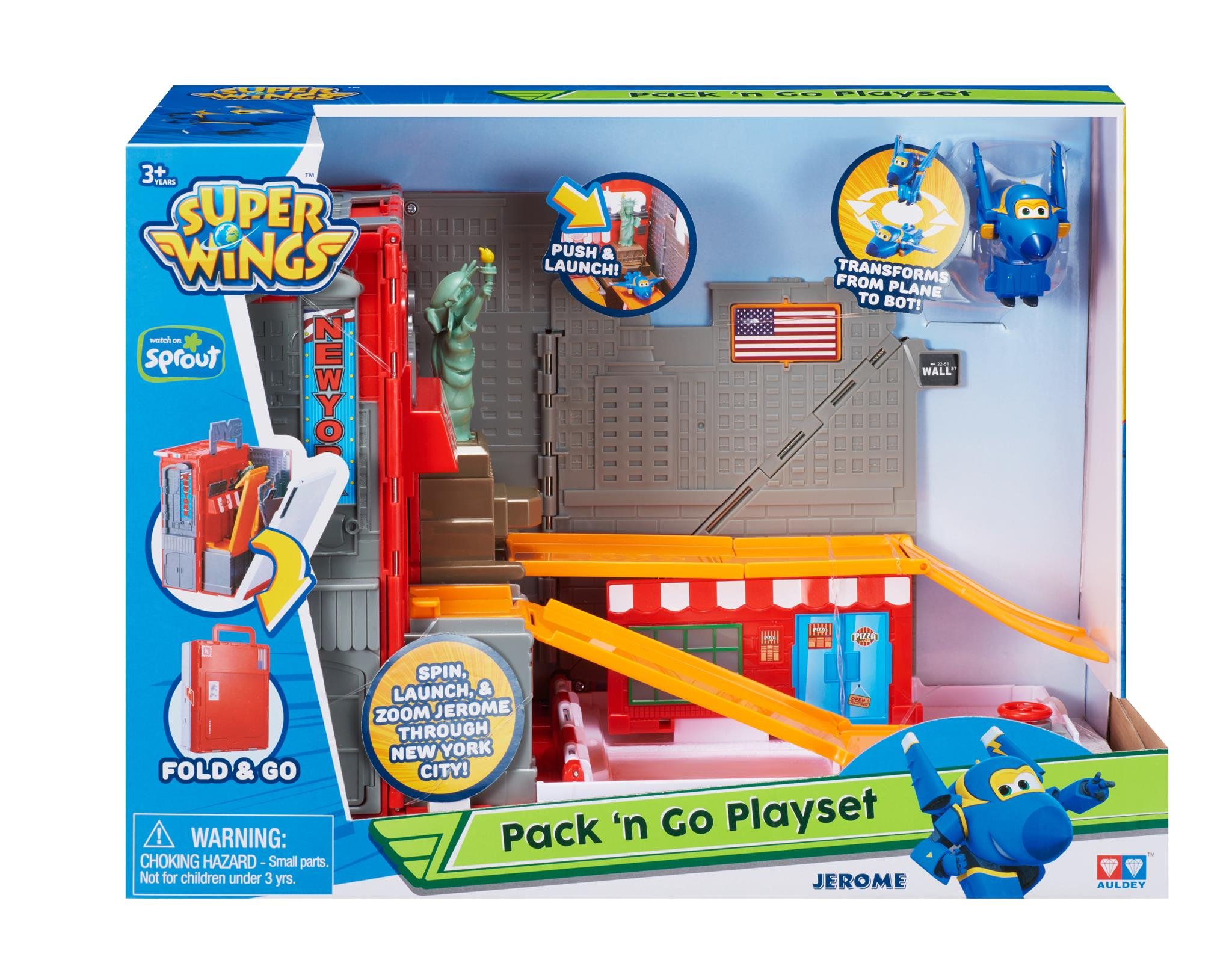 Super Wings - Pack 'N Go New York Playset : Amazon.sg: Toys