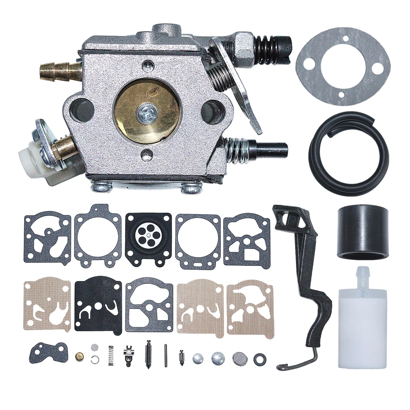 Carburador for H 55 51, barra de estrangulación, línea de filtro de combustible, Kit de reparación de arranque de admisión, motosierra, gasolina, piezas de herramientas de jardín