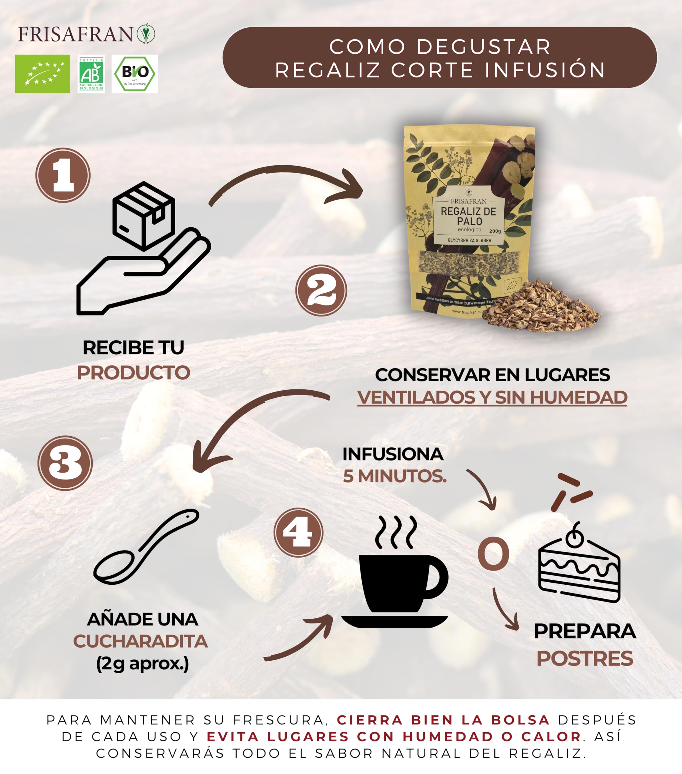 Ekologiczny Regaliz de palo Corte Infusión 200g