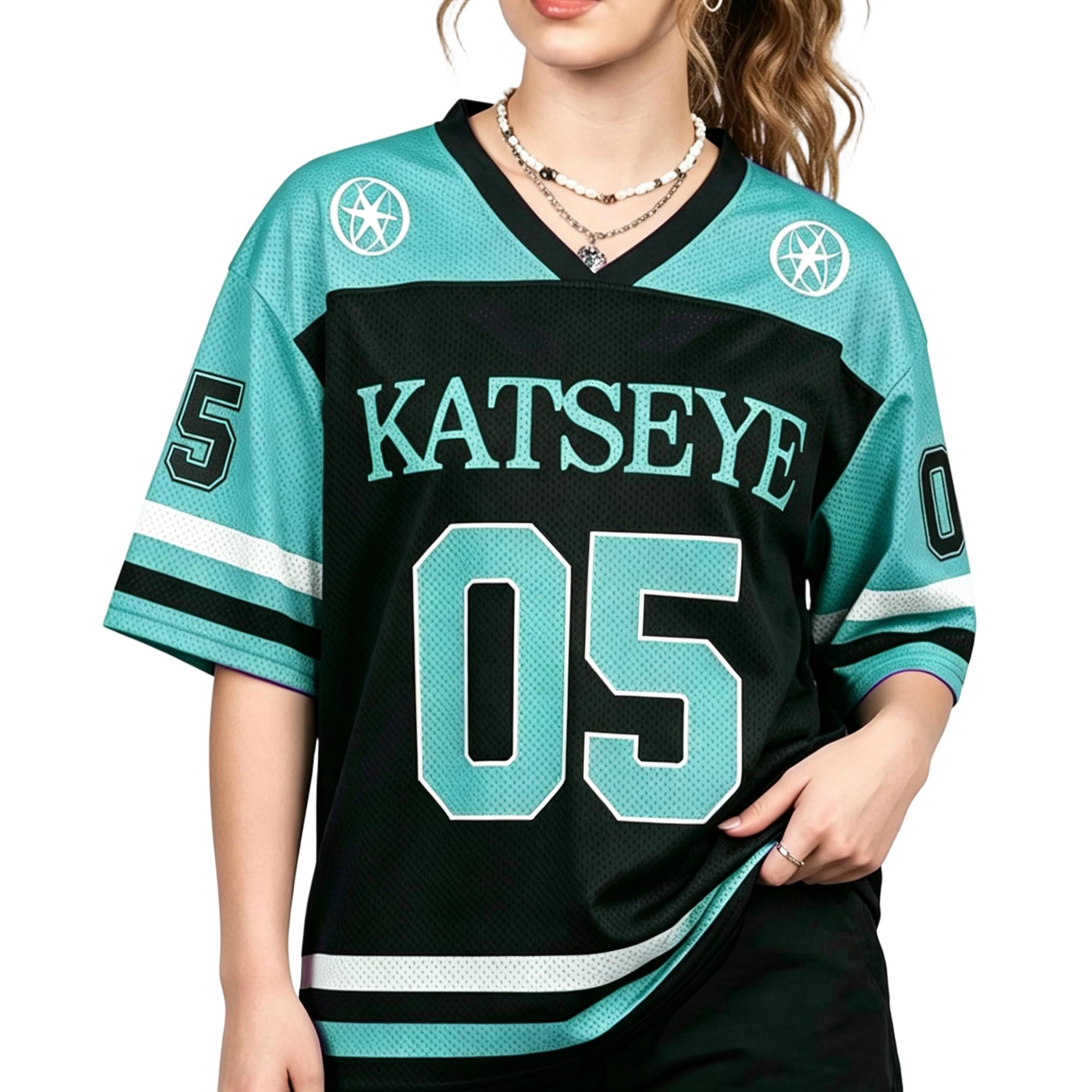 Katseye Tshirt The Wildworld Tour Jersey V-Neck Tee Concert Streetwear Tops