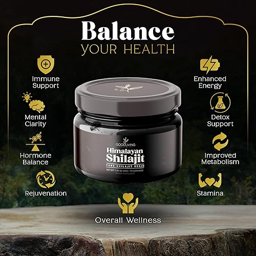 Miniatura 3 de GoodLiving Resina Shilajit pura  Shilajit puro del Himalaya para energía, fuerza y apoyo inmunológico  más de 85 minerales, 75% ácido fúlvico  Alta