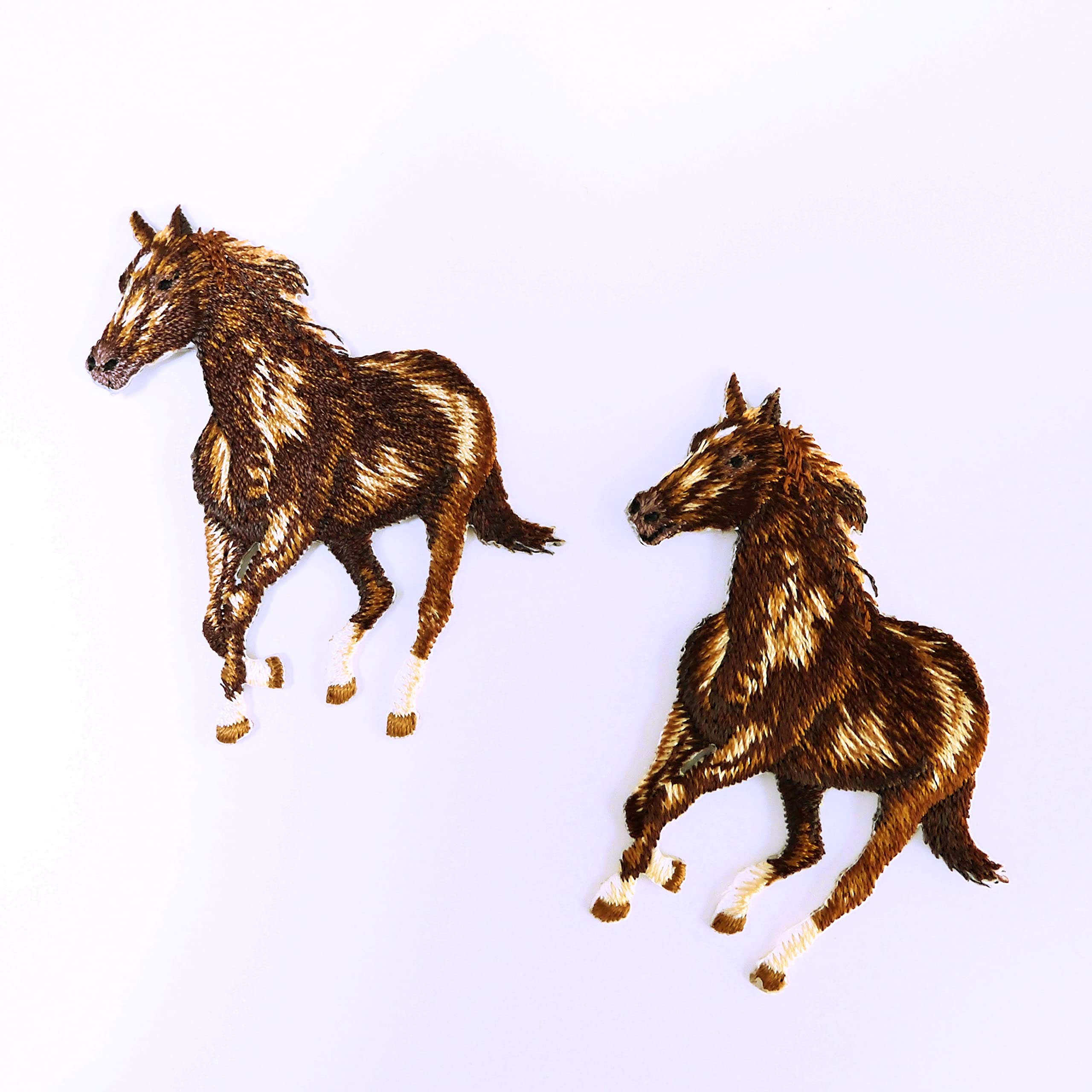 Amazon | アイロンワッペン【馬 乗馬 Horse】アメリカ 刺繍 アップリケ 