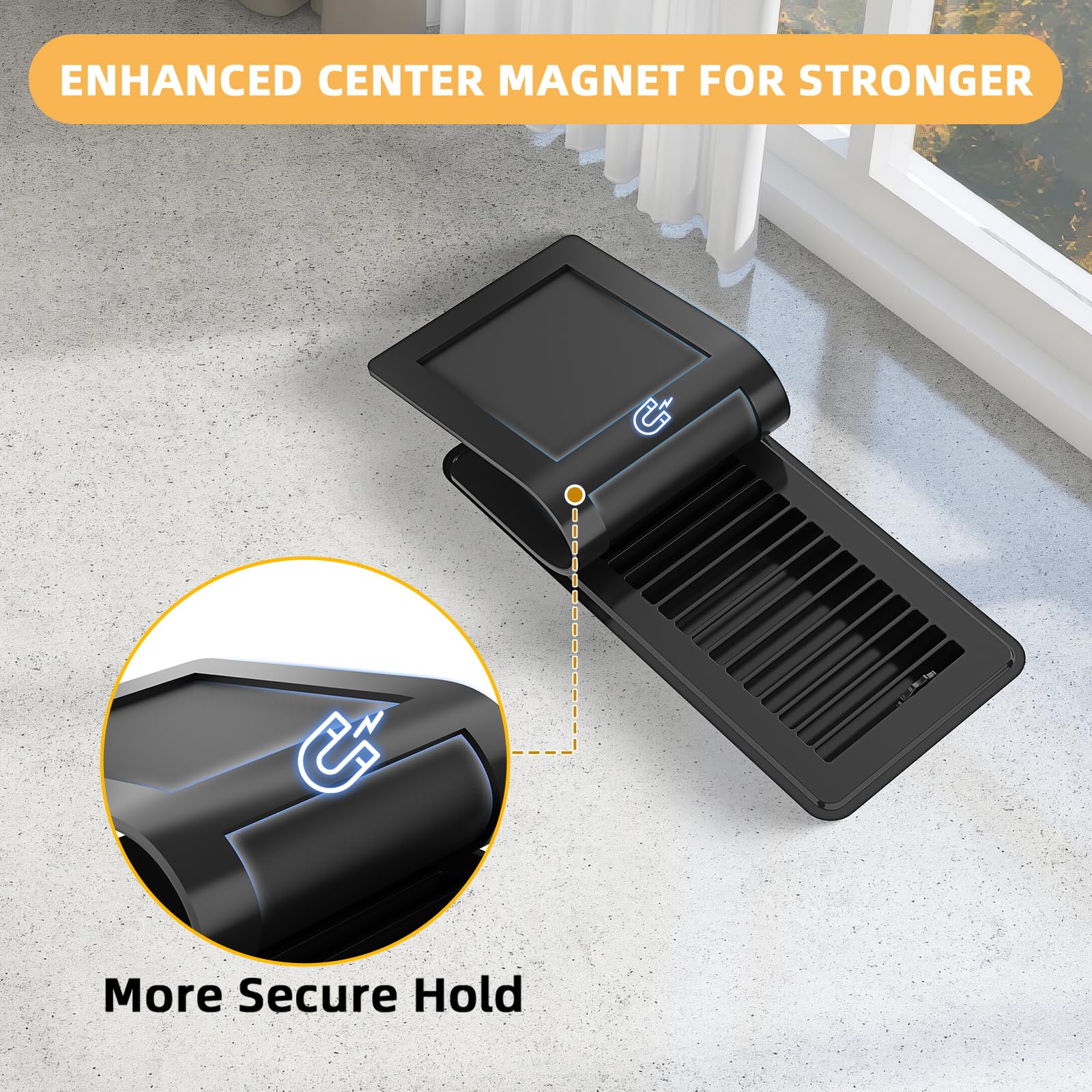Cubiertas de ventilación magnéticas (paquete de 3) para sellado completo, 13.5 x 13.5 pulgadas para rejillas de ventilación del hogar, pared y techo, grosor mejorado para RV, HVAC y rejillas de