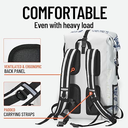 Miniatura 6 de Bolsa seca impermeable resistente para kayak, senderismo, ancla, faro náutico, mochila con cierre enrollable, mochila impermeable para teléfono,