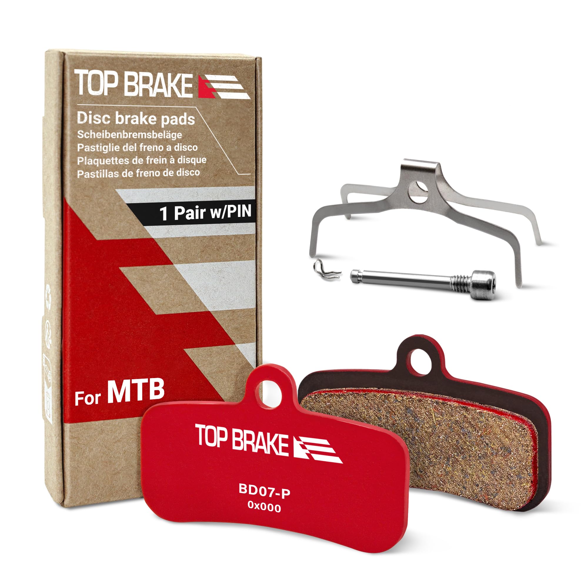 Top Brake 2 paires de plaquettes de frein à disque pour vélo Shimano 4 pistons Saint Top Brake 2 paires de plaquettes de frein à disque pour vélo Shimano 4 pistons Saint