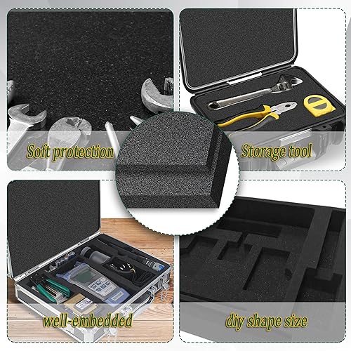 Miniatura 6 de Almohadillas de espuma de polietileno para embalar hojas de espuma, 2 tamaños, insertos de amortiguación de alta densidad cortables, espuma