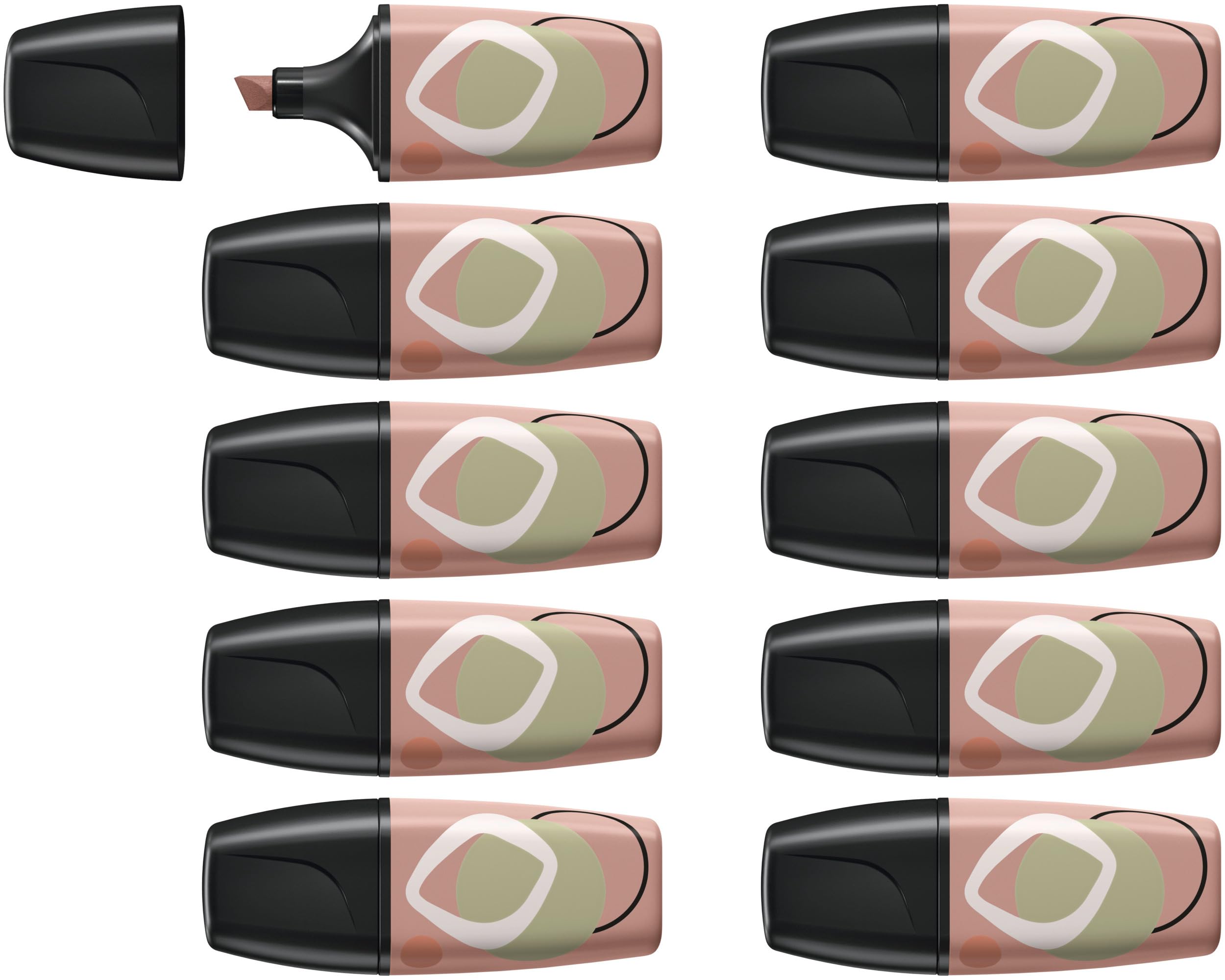 STABILO BOSS MINI Naturevibes - Highlighter - Pack of 10 - Umber, 1 count (Pack of 10)