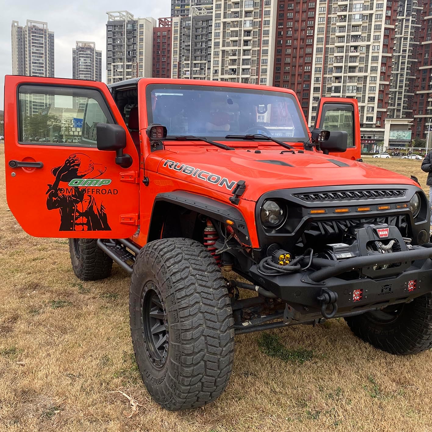 OMP Offroad Steel Fender Flares Compatible for 2007-2018 Jeep Wrangler JK & JKU Snak Blade Straps - Enhanced Off-Roading Experience with Front Inner Fenders (5.5" No Inner Liners)