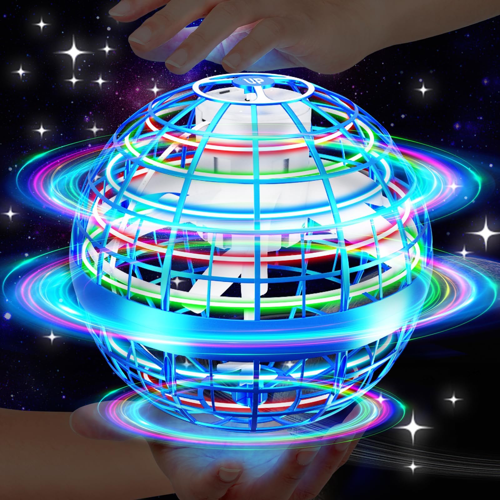 Vantexi Flying Orb Ball Toy,2026 Upgraded Parachute LED Light,Bright Blue
