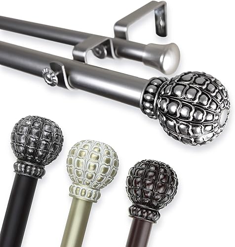 Miniatura 2 de Rod Desyne - Barra de cortina doble (1.0in), color caoba