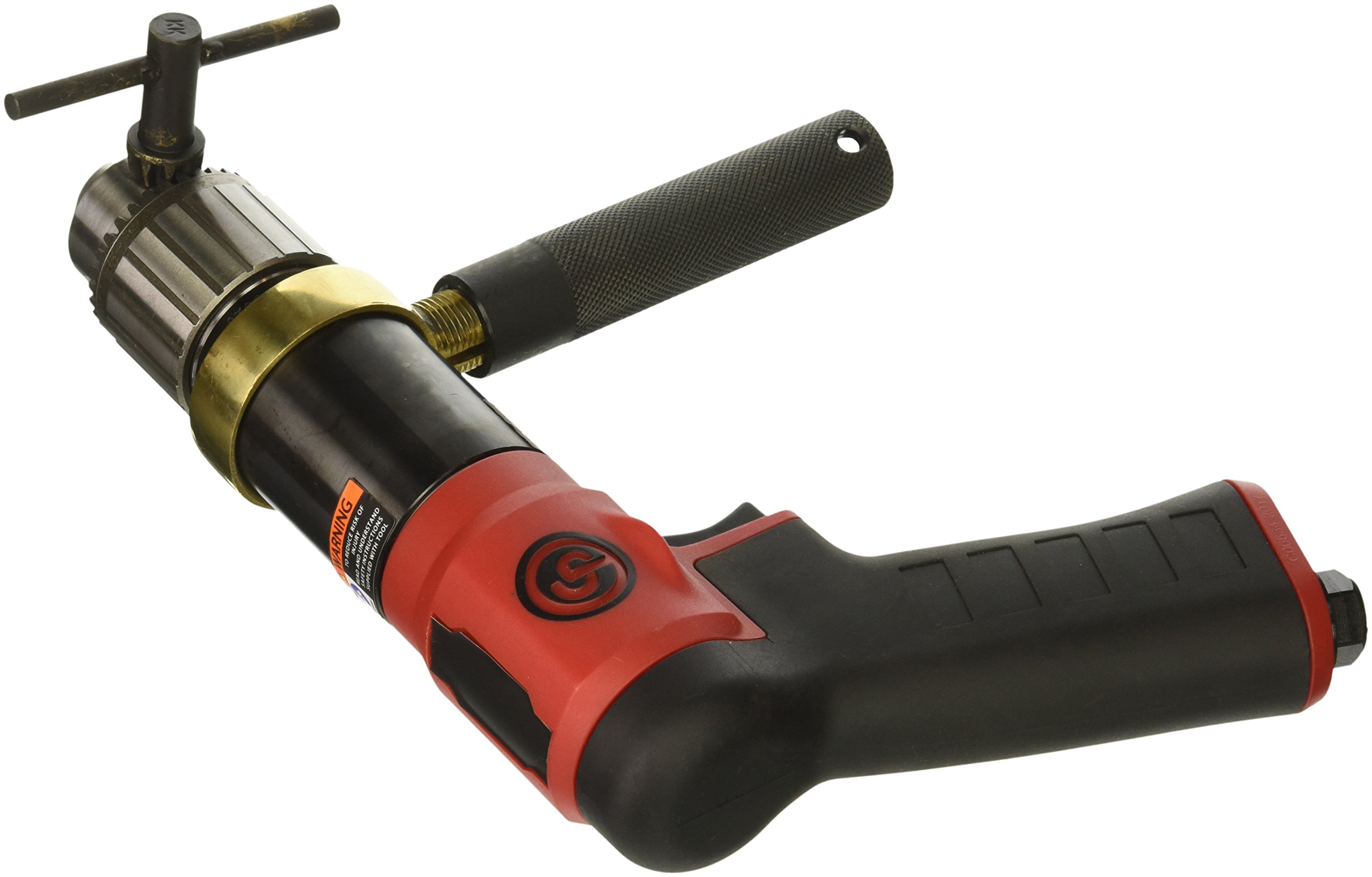 Chicago Pneumatic CP9286C 1/2"(13 mm) KEY DRILL 0.48 hp - 600 rpm Heavy Duty Performance Air Powered 600 RPM with Ergonomic Rubber Handle (Red & Black)