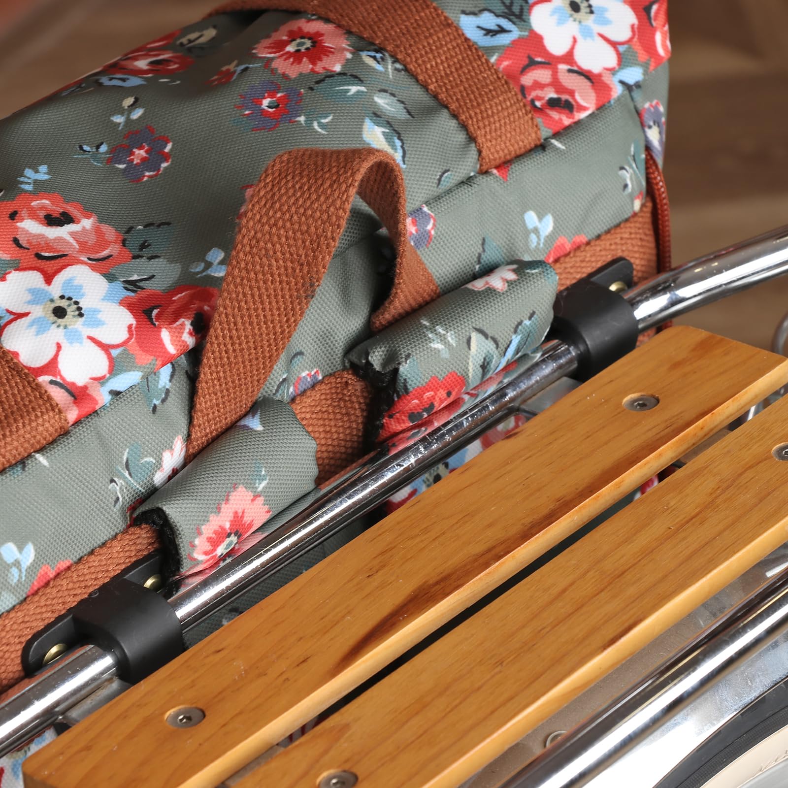Tourbon, zaino impermeabile in tela per bicicletta, portatile, da viaggio, per la scuola, per viaggi all'aperto, guida