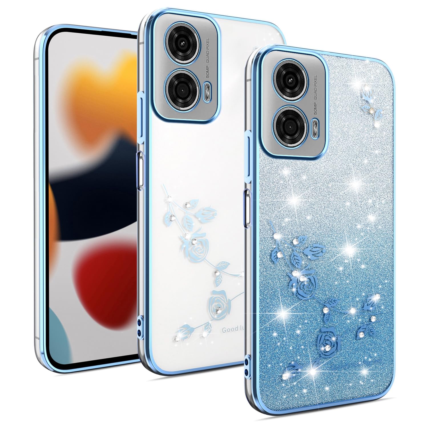 AQGGIIXY YQ29 - Funda Protectora De Silicona Transparente Para Motorola Moto G24 Power (6.50"), Funda Protectora De Silicona Transparente, Ultra Fina, Flexible, De TPU, A Prueba De Golpes, Para