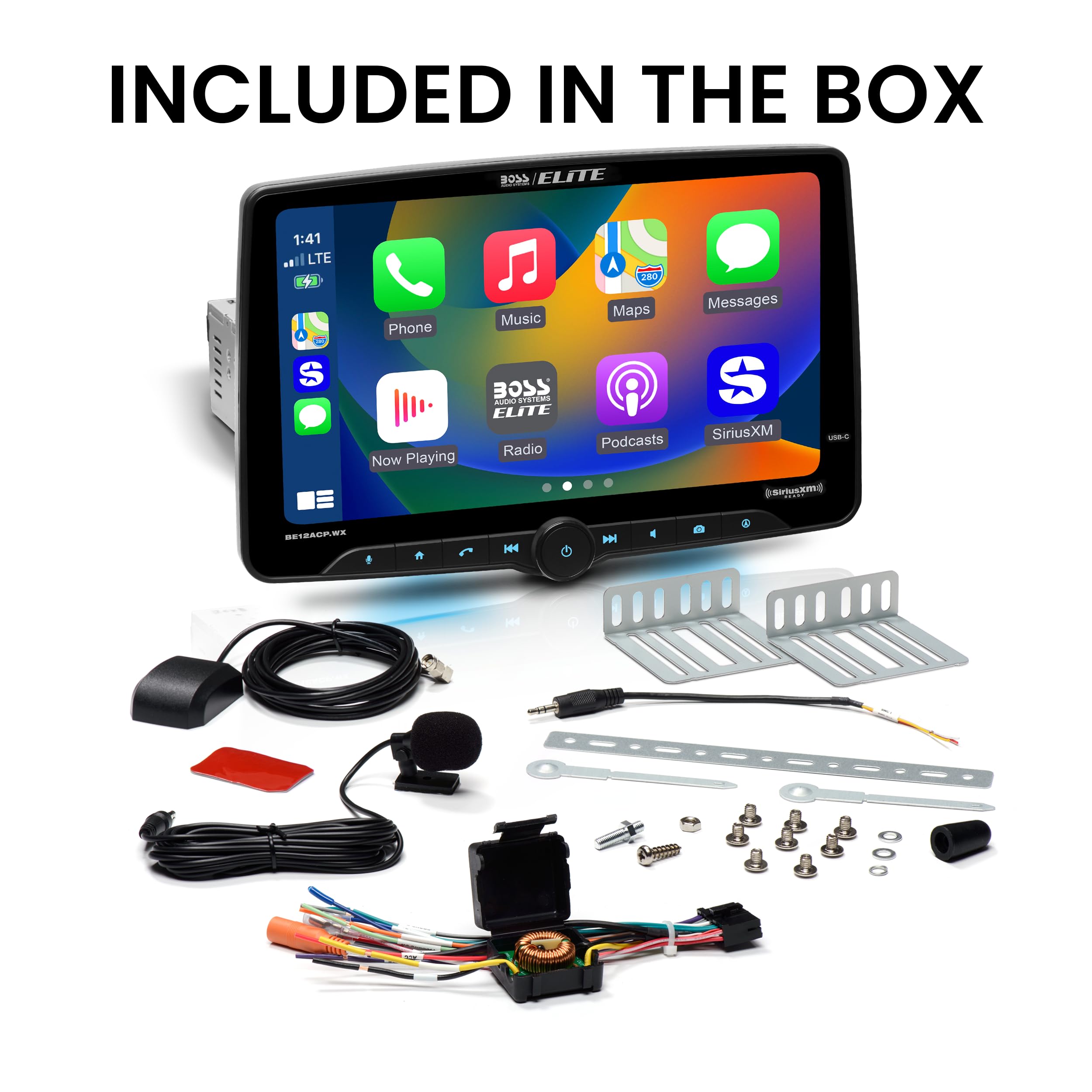 Boss Audio BE12ACP.WX Single-DIN, Wireless/Wired Apple CarPlay