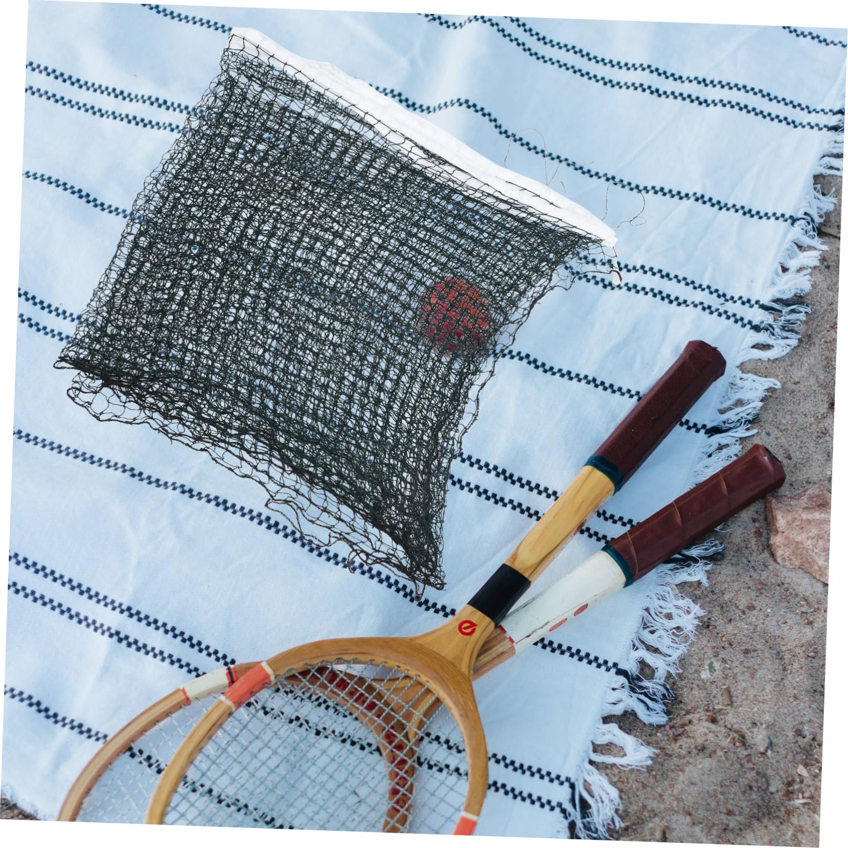 Abaodam 3pcs Portable Badminton Net 780x62cm Nylon Rope Training Standard Sun-Resistant Easy Tie-on for Quick Setup