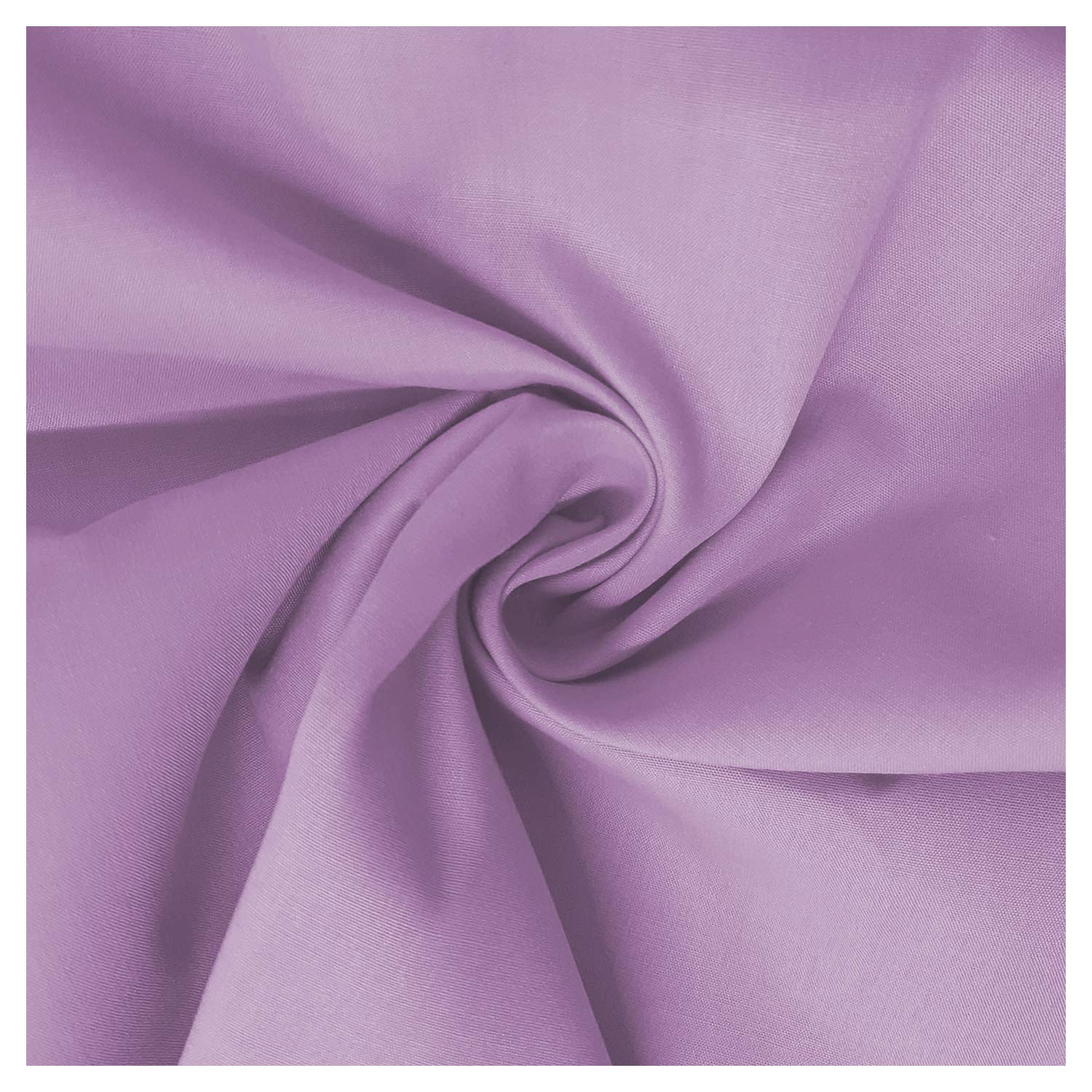 Fabric Kings ONLINE 100% Polycotton Blended Dyed Plain Fabric Dress Craft Material 45" - 112cm Wide Per Metre (LILAC, 1 METRE)