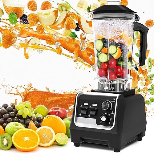 Miniatura 1 de Licuadora profesional para cocina, máquina licuadora de alimentos de encimera de 2200 vatios con temporizador integrado para frutas congeladas,