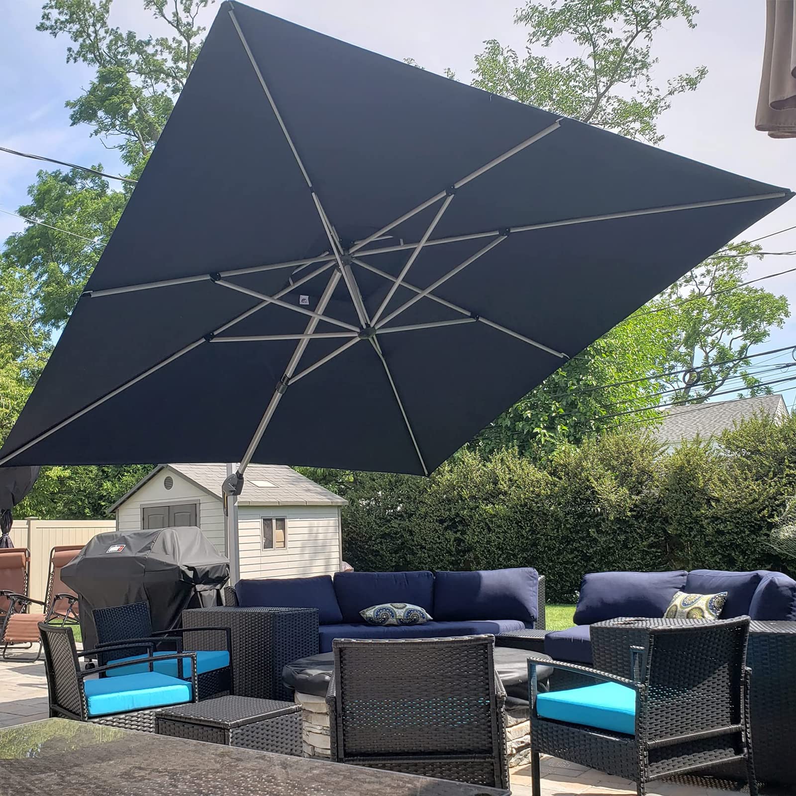 Buy PURPLE LEAF 3 X 3 M Garden Cantilever Parasol, Large Square