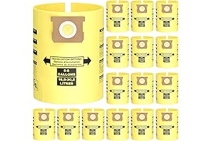 15PCS Dust Bags for Stanley 5-8 Gallon Wet Dry Vacuum Cleaners
