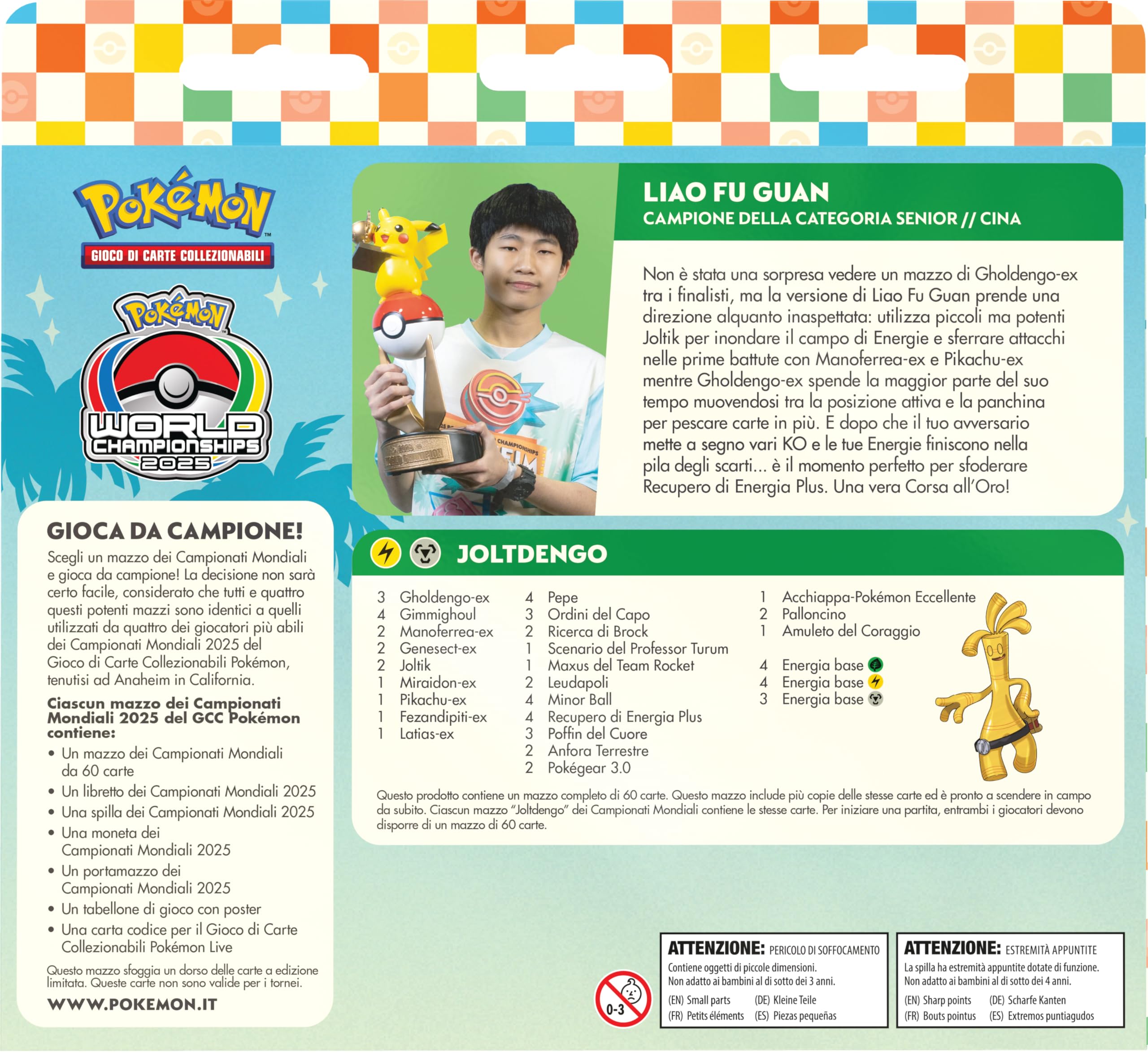 Pokémon: mazzo dei Campionati Mondiali 2025 del GCC Pokémon (Liao Fu Guan), Edizione in Italiano