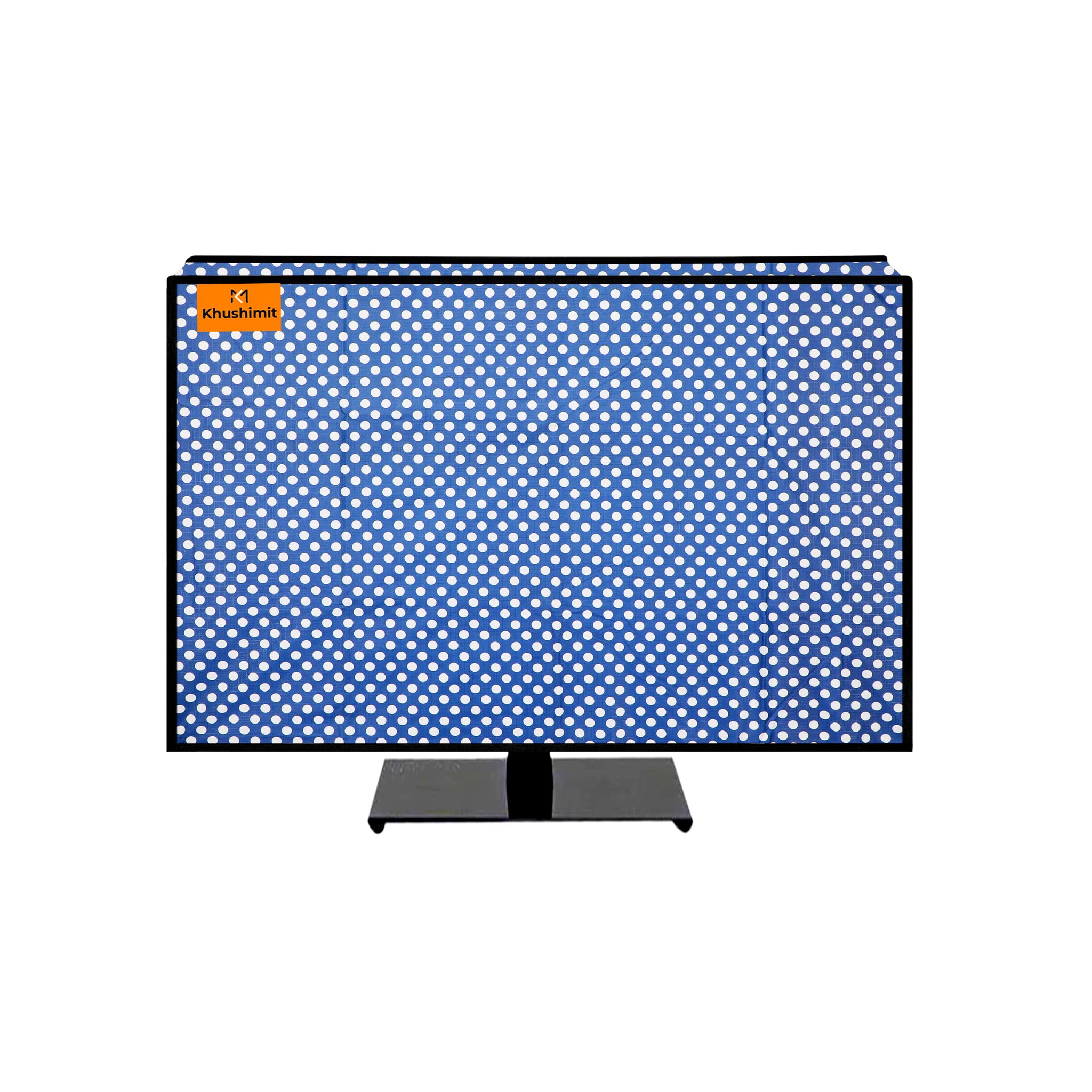 Khushimit® 32 Inch LED LCD Smart TV Cover Comes with Transparent 30 MM Polythene Layer Dust Free Polyvinyl Chloride Printed Water/Oil proof Fabric Used Compatible for All Brand TV (32Inch) Model No. KM _32009