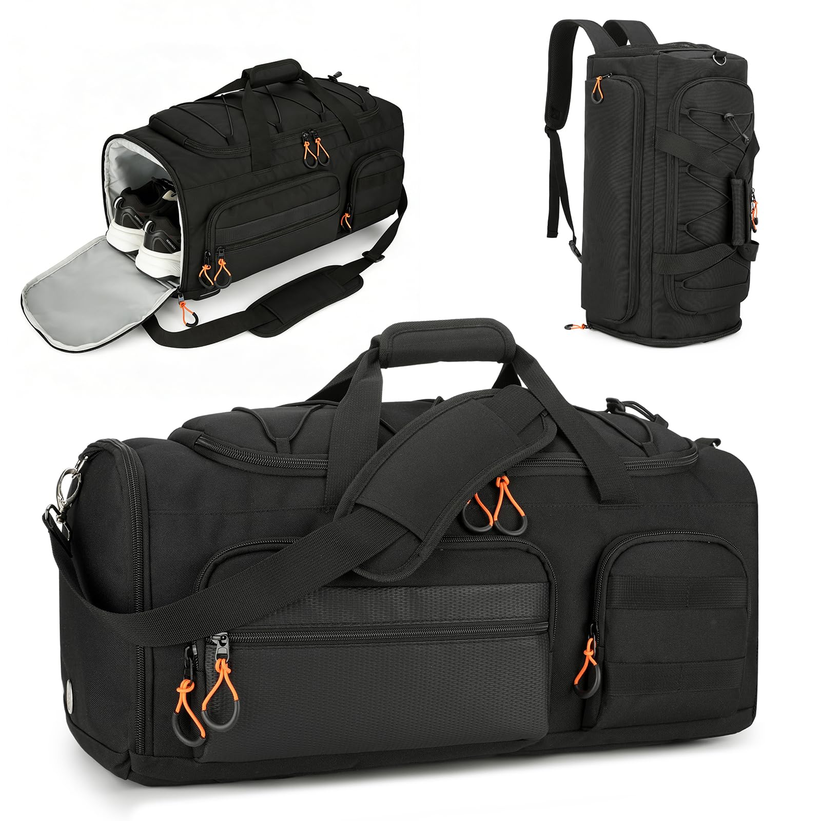 Searock 45L Gym Bag for Men 3-In-1 Duffle Bag Backpack for Travel Sports Duffel Bags for Gym Workout