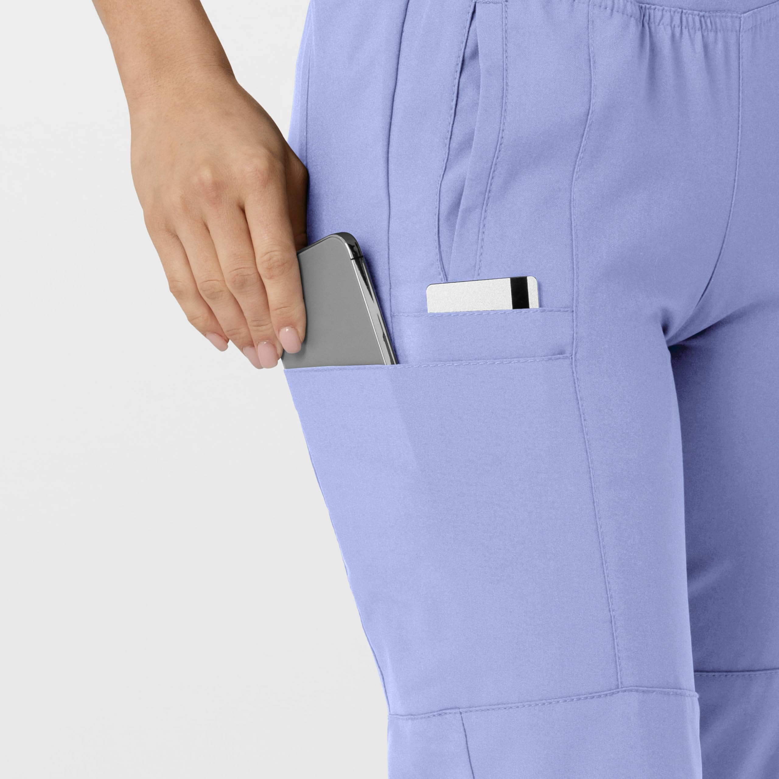 WonderWink 5555XCEIL3X W123 Pantalón Deportivo de Cintura cómoda para Mujer, Azul Ceil, tamaño extendido 3X
