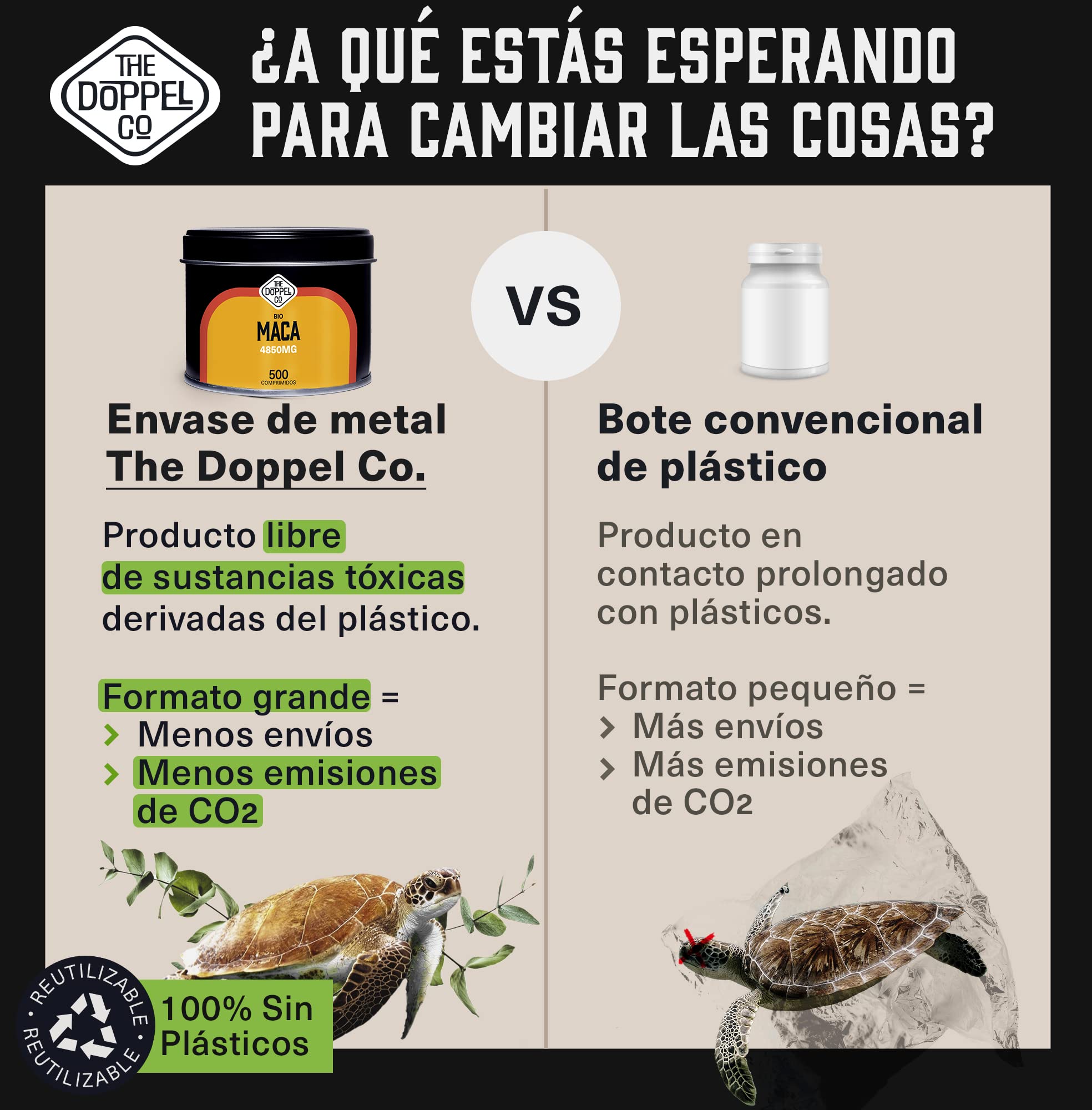 Maca Andina Ecológica 4850mg - 500 comprimidos - Extracto 5:1-4 meses - Maca Peruana Pura - Energía y Vitalidad - Libre de plástico - Certificación Ecológica Oficial