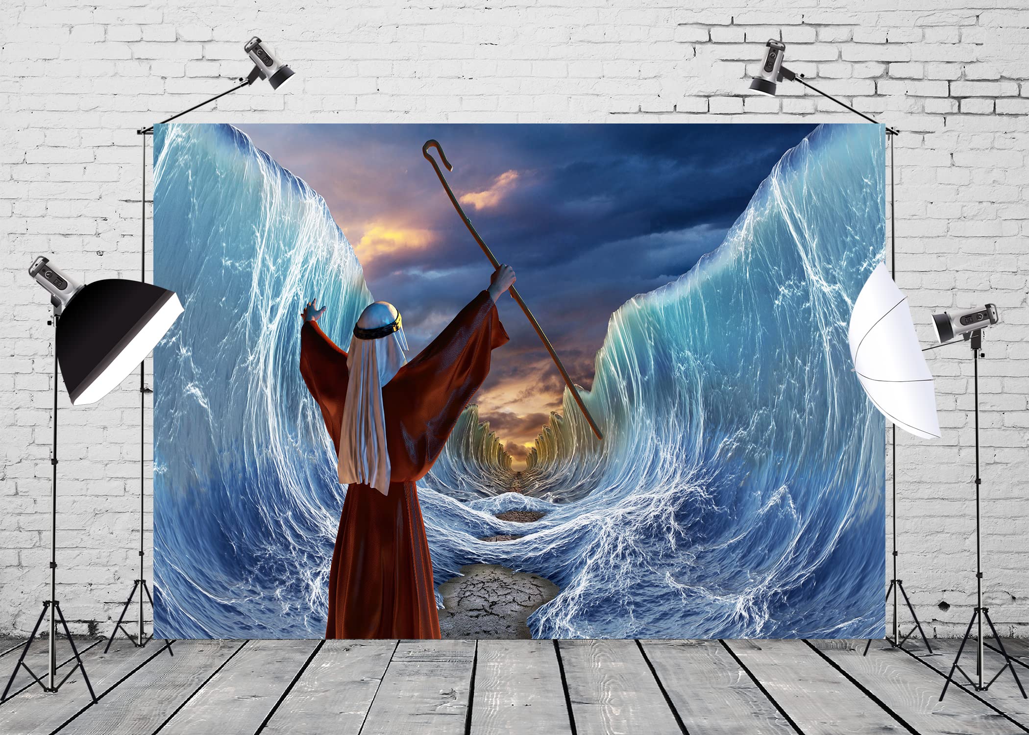 Amazon.com : BELECO 20x10ft Fabric Moses Parting The Red Sea