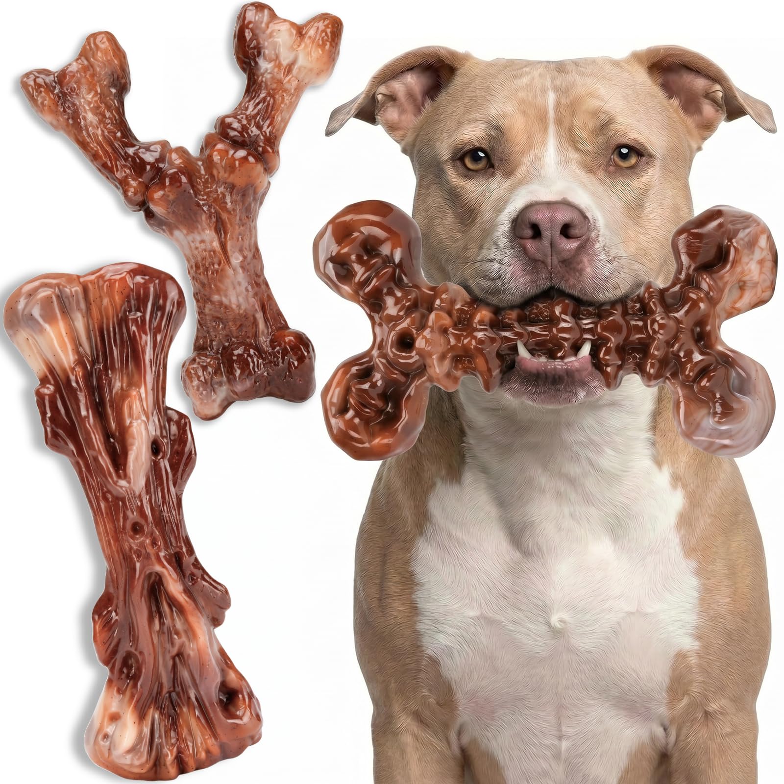 Kseroo 3-Pack Indestructible Dog Chew Toys