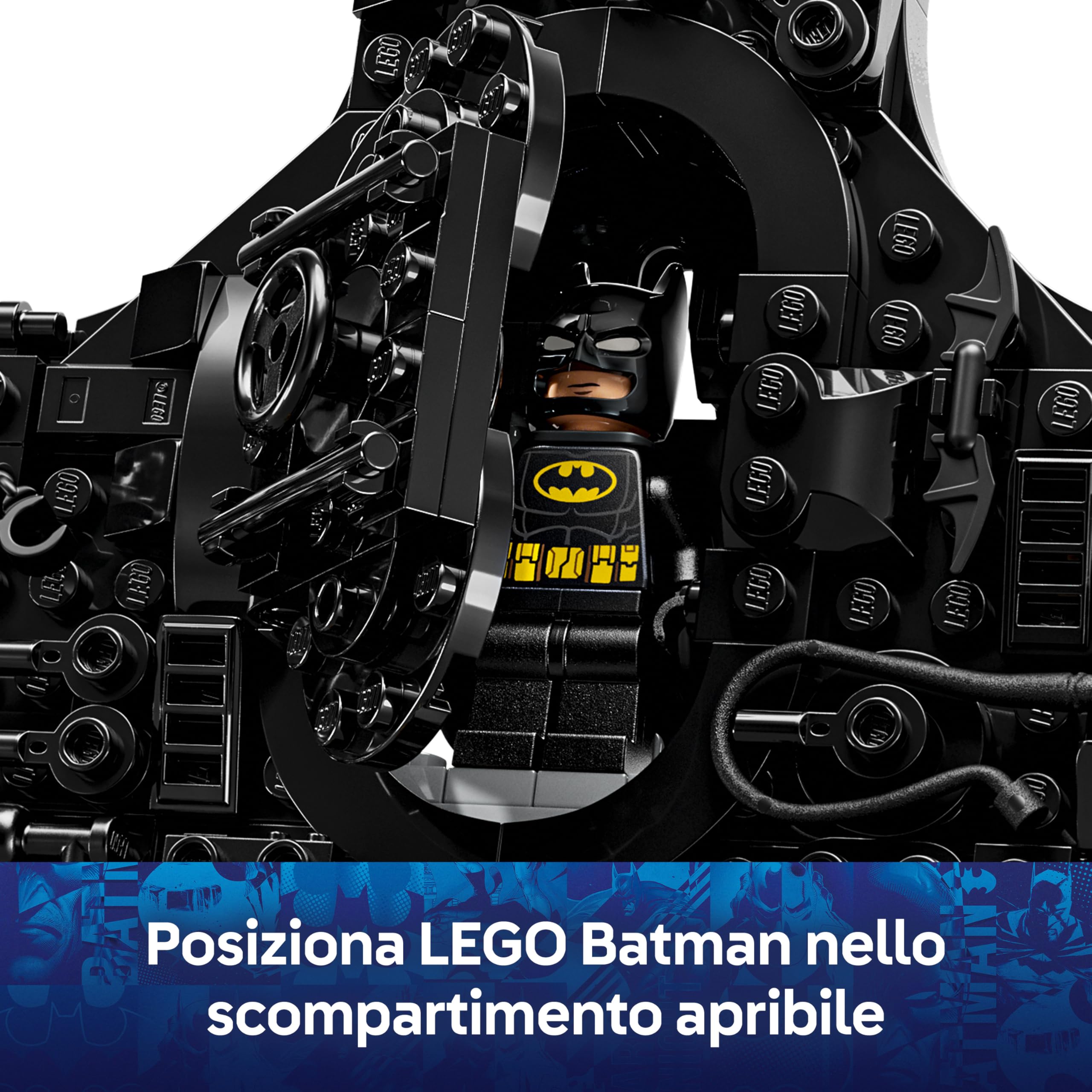LEGO DC Logo di Batman - Giocattolo da Supereroi con 2 Minifigure da Collezione - Decorazione da Parete 3D Fai da Te o da Camera da Letto - Idea Regalo per Bambini da 12 Anni Fan del Film - 76330